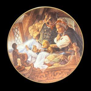 Vintage Collector Plate "Goldilocks and The Three Bears" by Scott Gustafson,